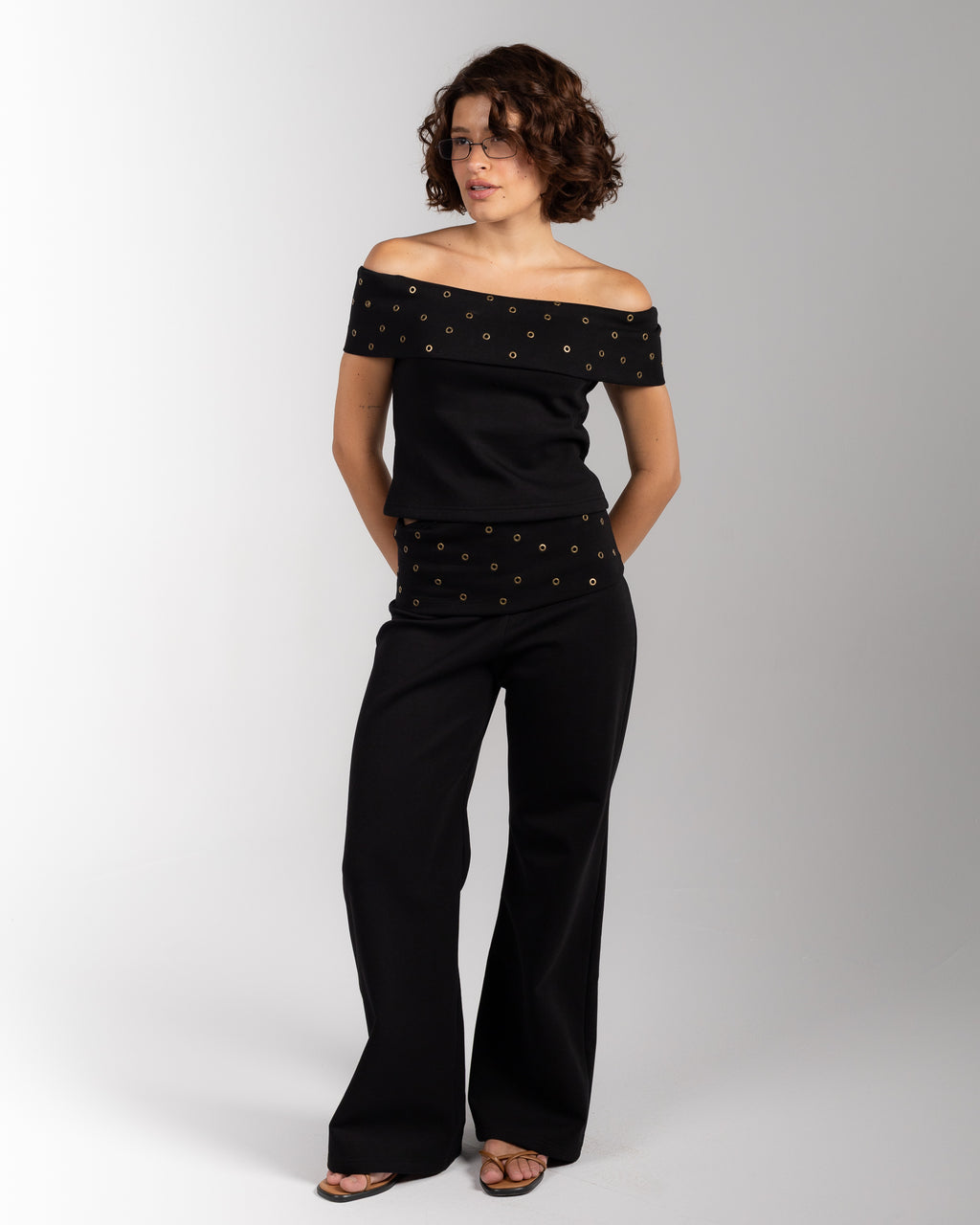 The Foldover Studded Pants