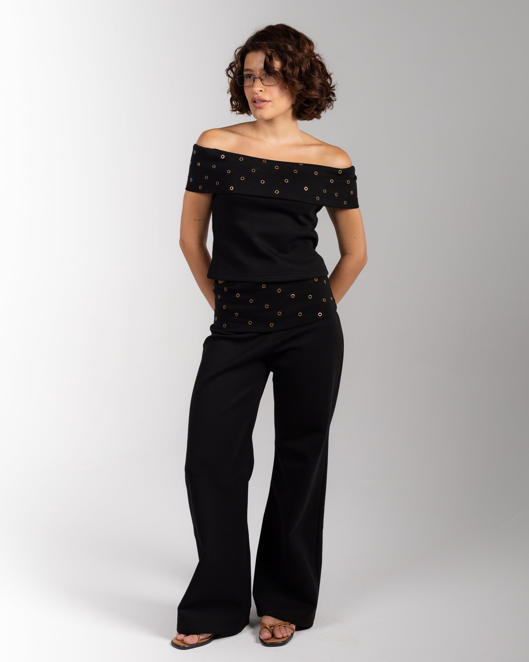 The Foldover Studded Pants