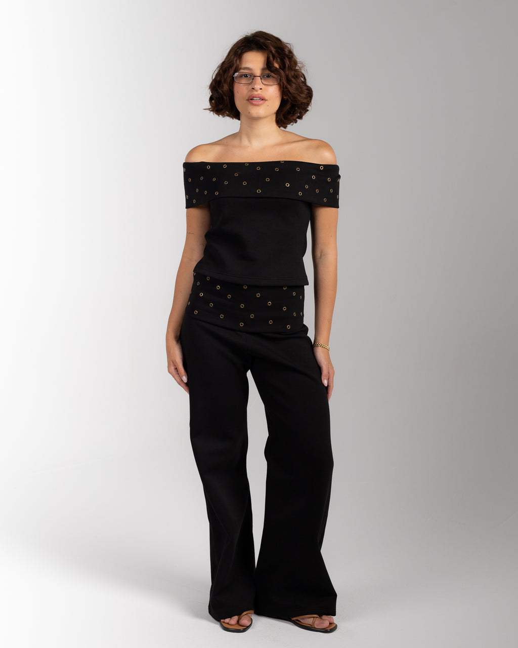 The Foldover Studded Pants