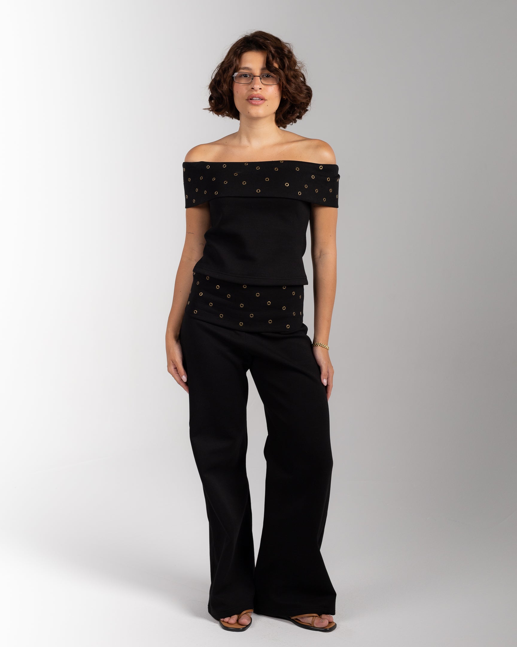 The Foldover Studded Pants
