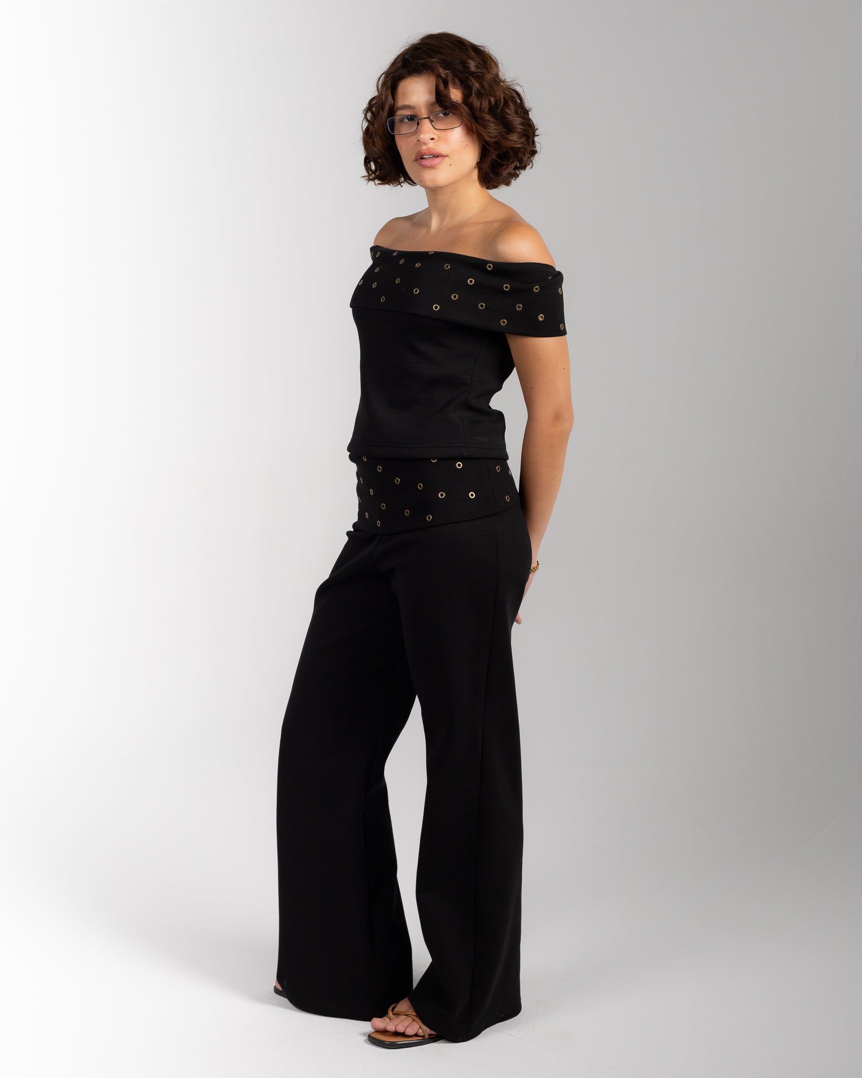 The Foldover Studded Top