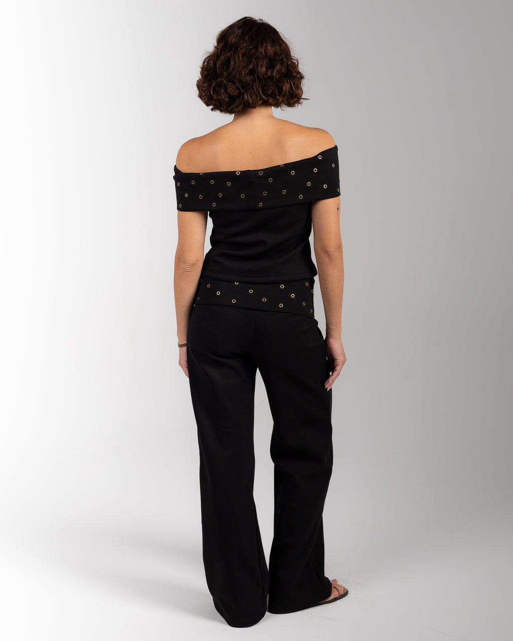 The Foldover Studded Top