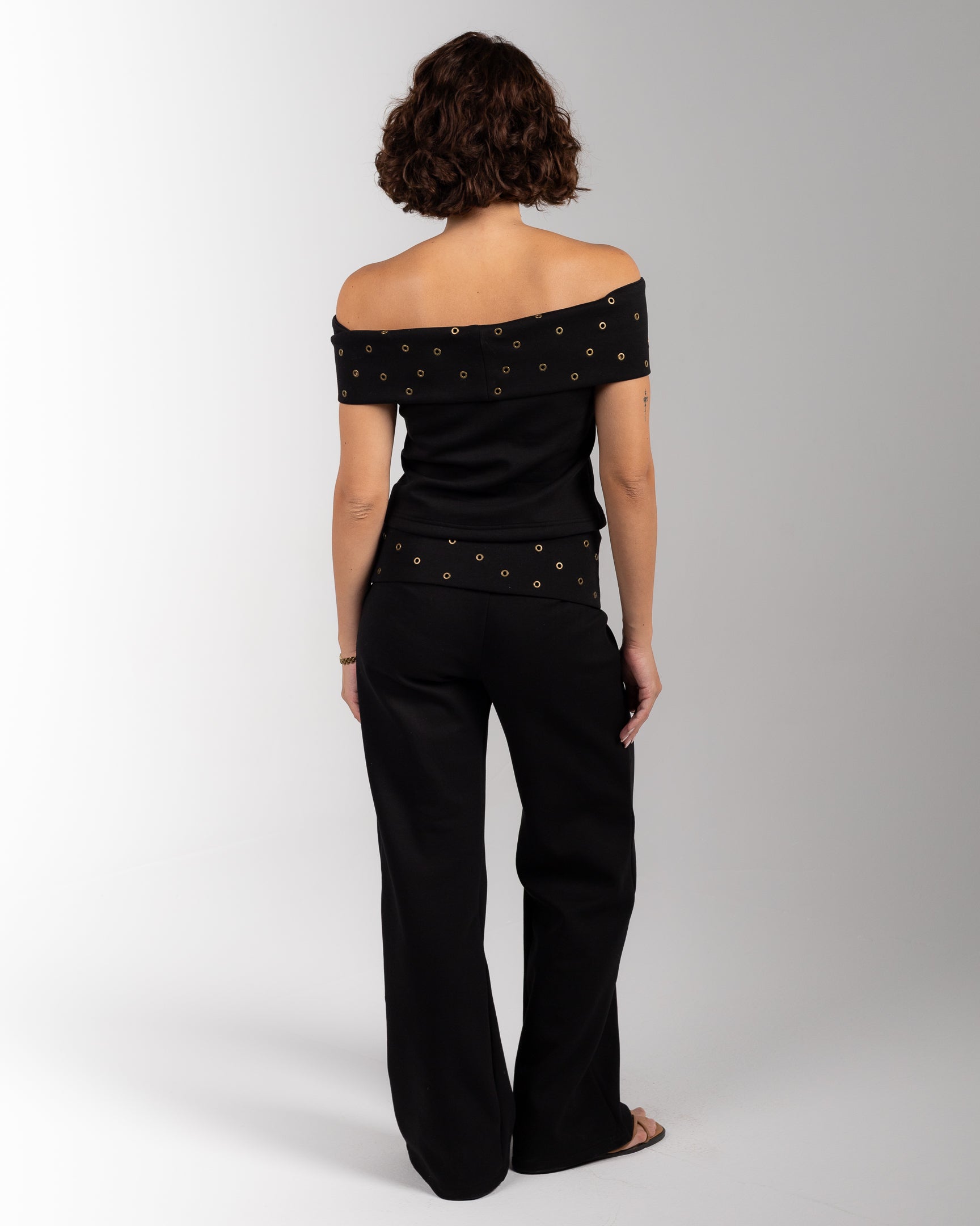 The Foldover Studded Top